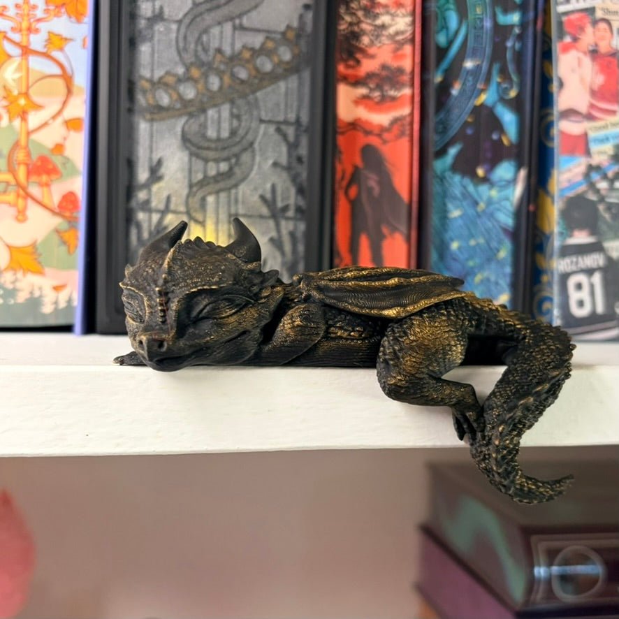 Sleeping Dragon Bookshelf Decor