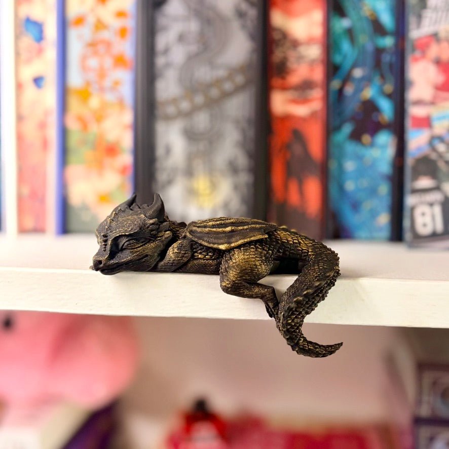 Sleeping Dragon Bookshelf Decor