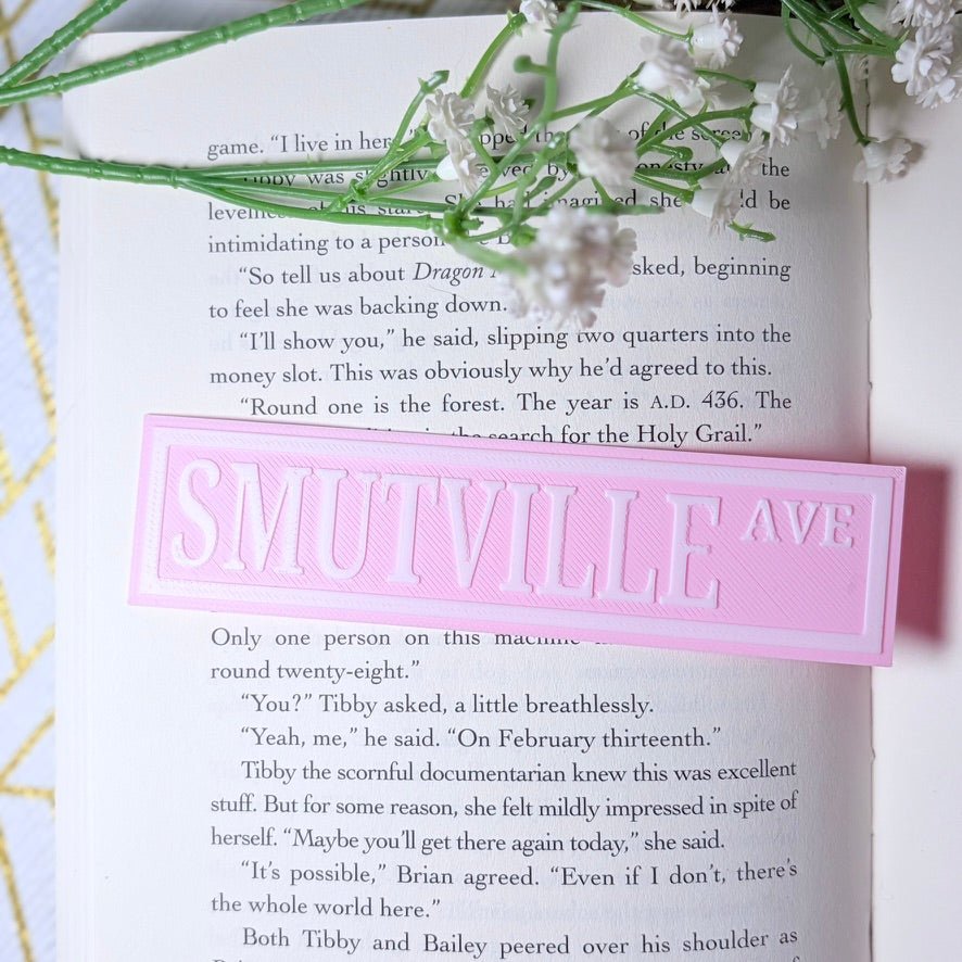 3d Printed Smutville Ave Bookmark