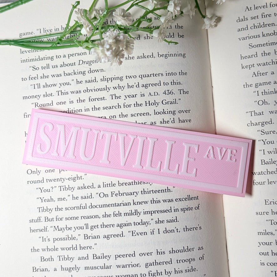 3d Printed Smutville Ave Bookmark