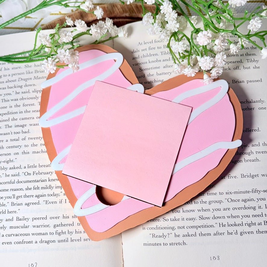 Sugar Cookie 3D Printed 4 x 4 in Sticky Note Holder