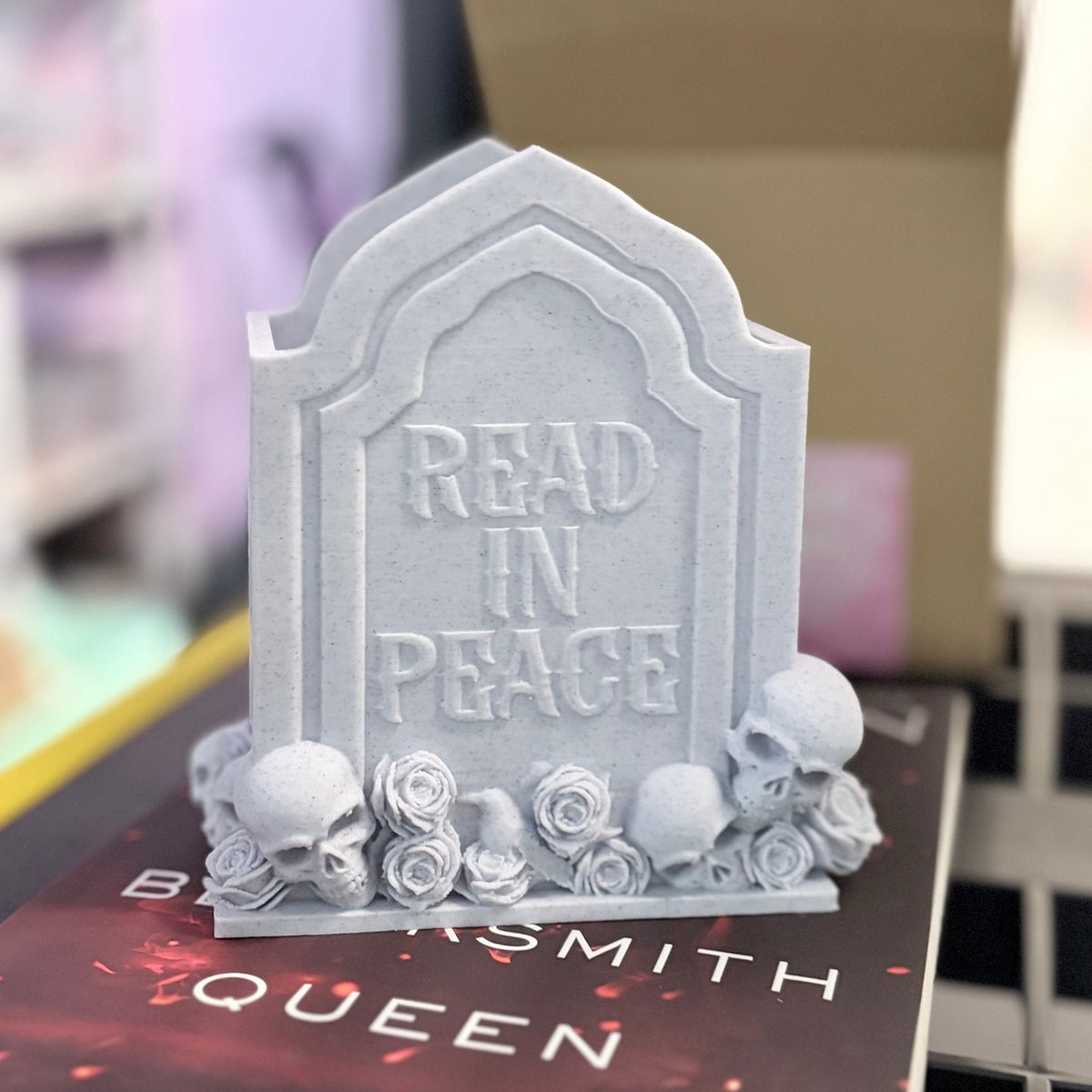 3D Printed Read in Peace Tombstone Bookmark Holder