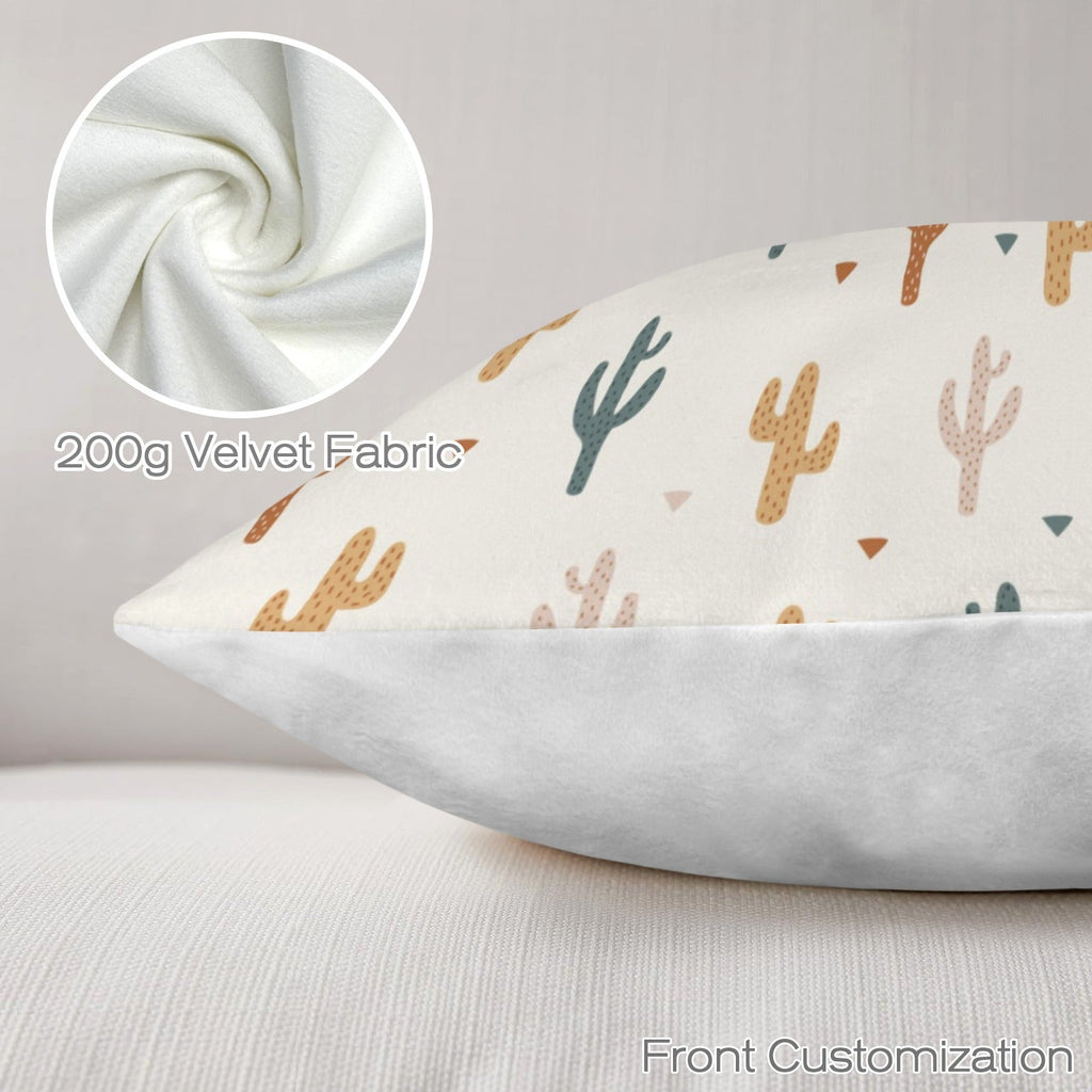 Cactus Velvety Soft Throw Pillow Case Made in America