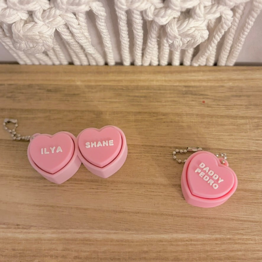 3D Printed Bookish Conversation Heart Fidget Clicker