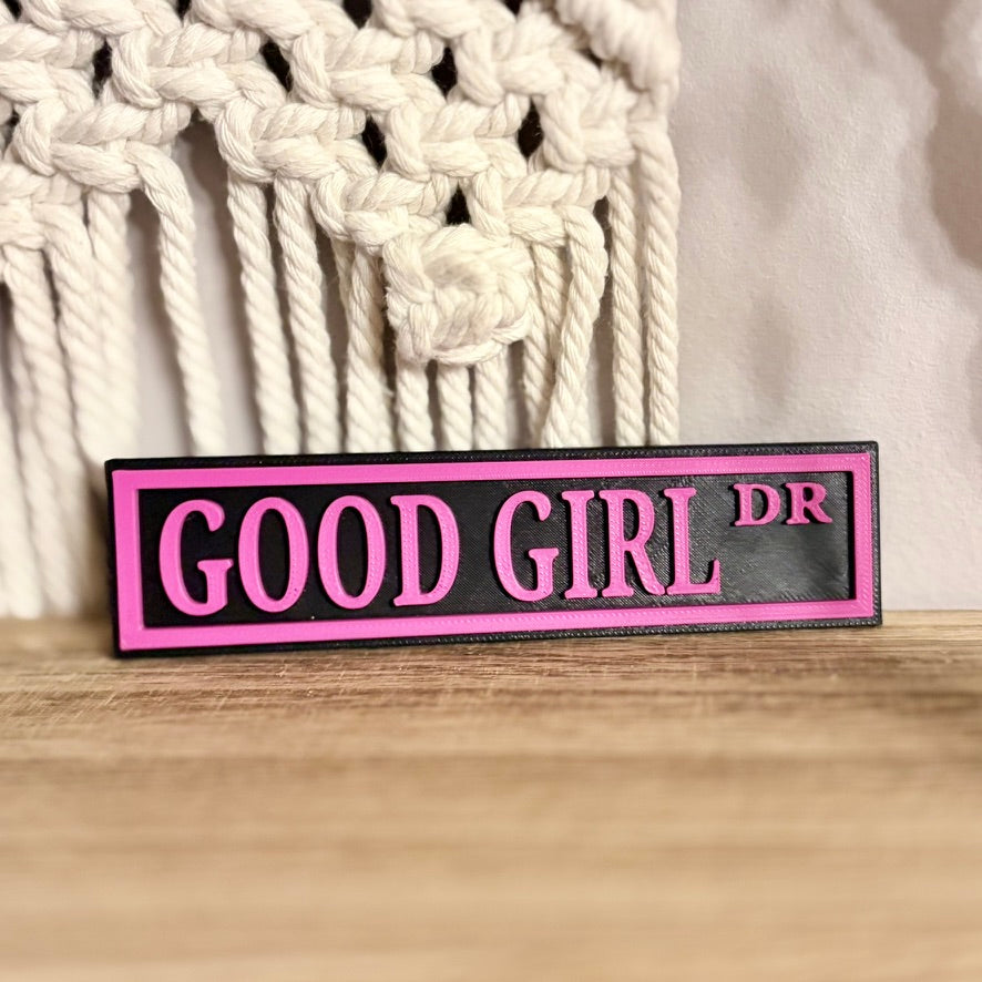 Good Girl Dark Romance 3D Printed Shelf Sign