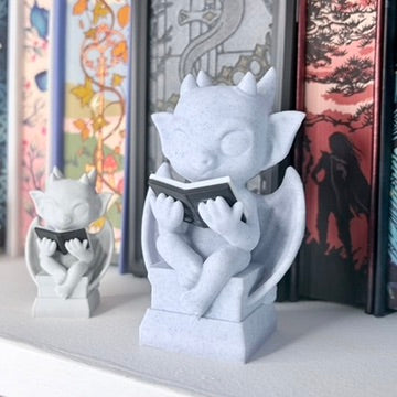 Reading Gargoyle Bookshelf Decor