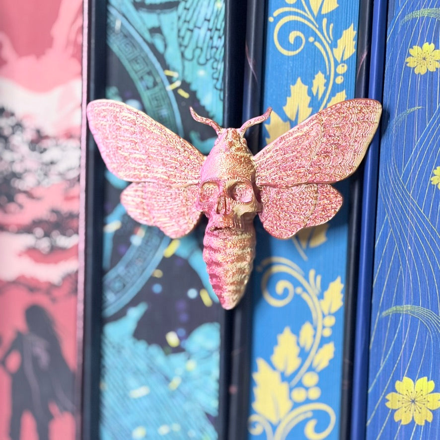 3D Printed Moth Book Spine Hugger