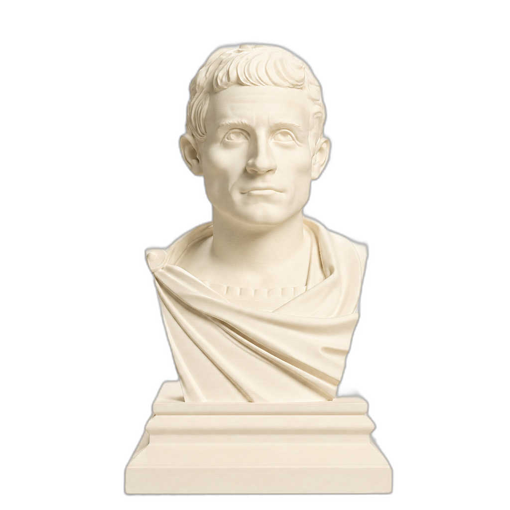 Julius Caesar Portrait No. 0136 3D Printed Collectible Bust