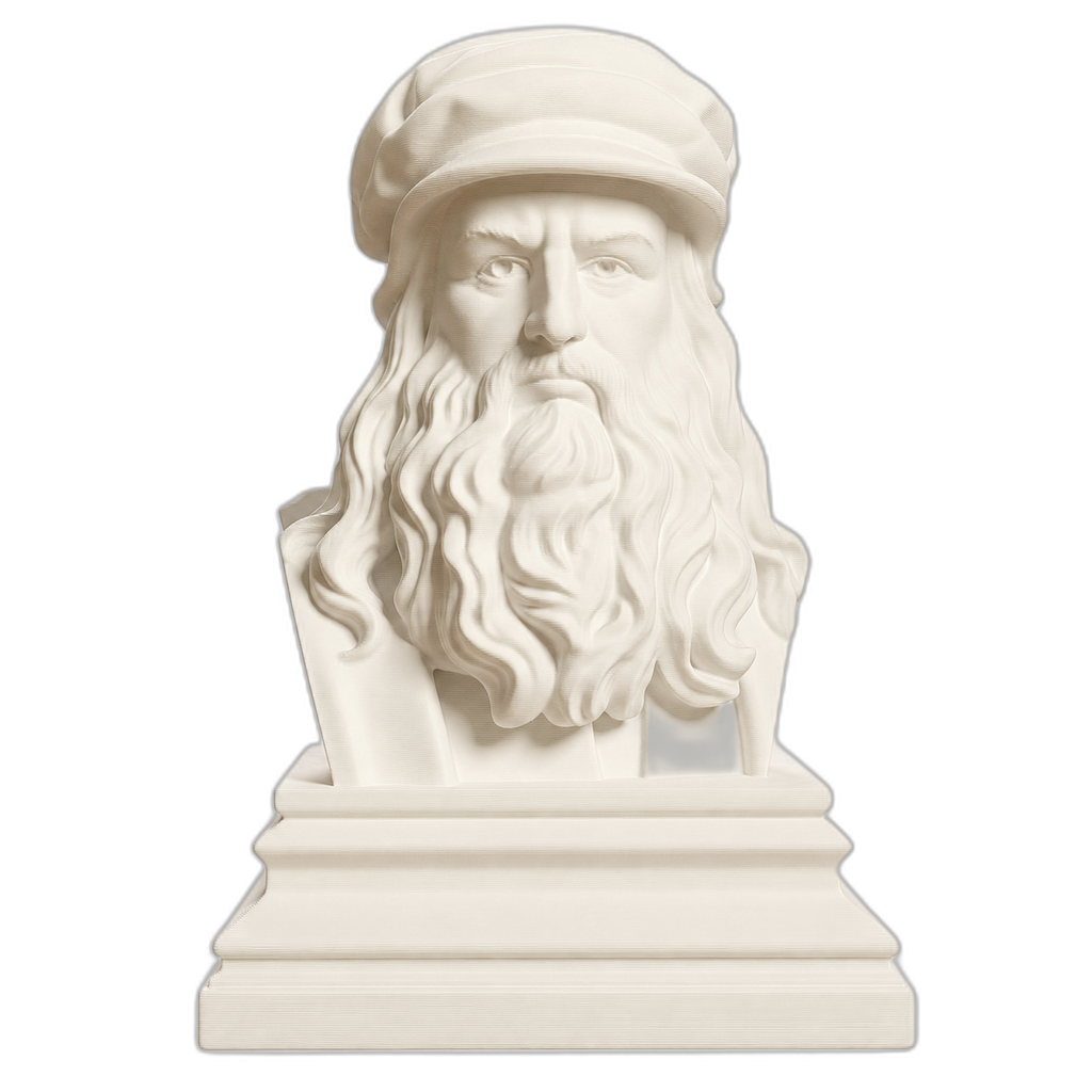 Leonardo da Vinci 3D Printed Collectible Bust