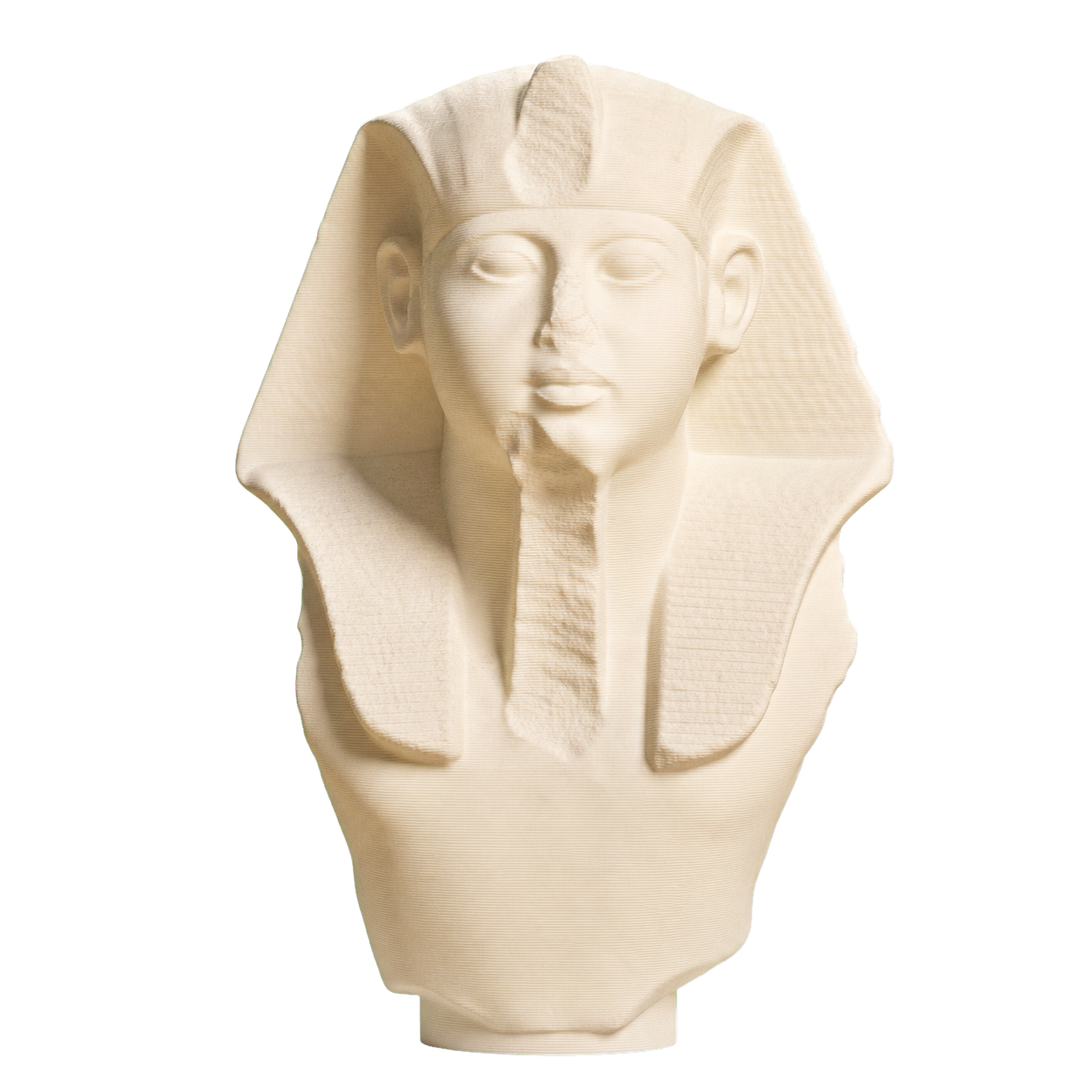 19th Dynasty Pharaoh Head 3D Printed Museum Replica