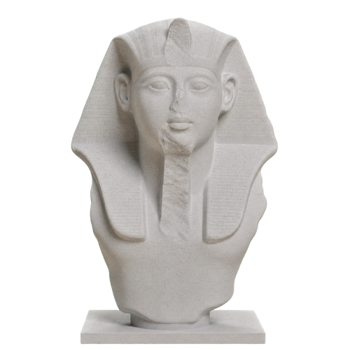 19th Dynasty Pharaoh Head 3D Printed Museum Replica