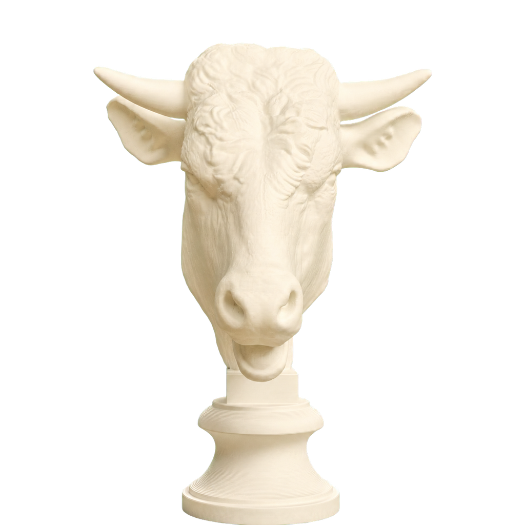 Bull Head 3D Printed Museum Replica