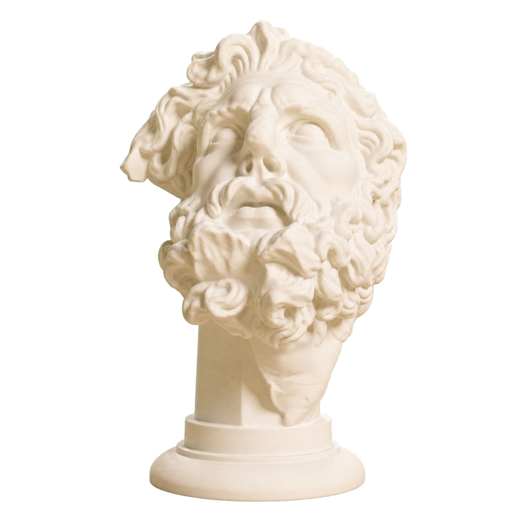 Head of a Giant 3D Printed Museum Replica
