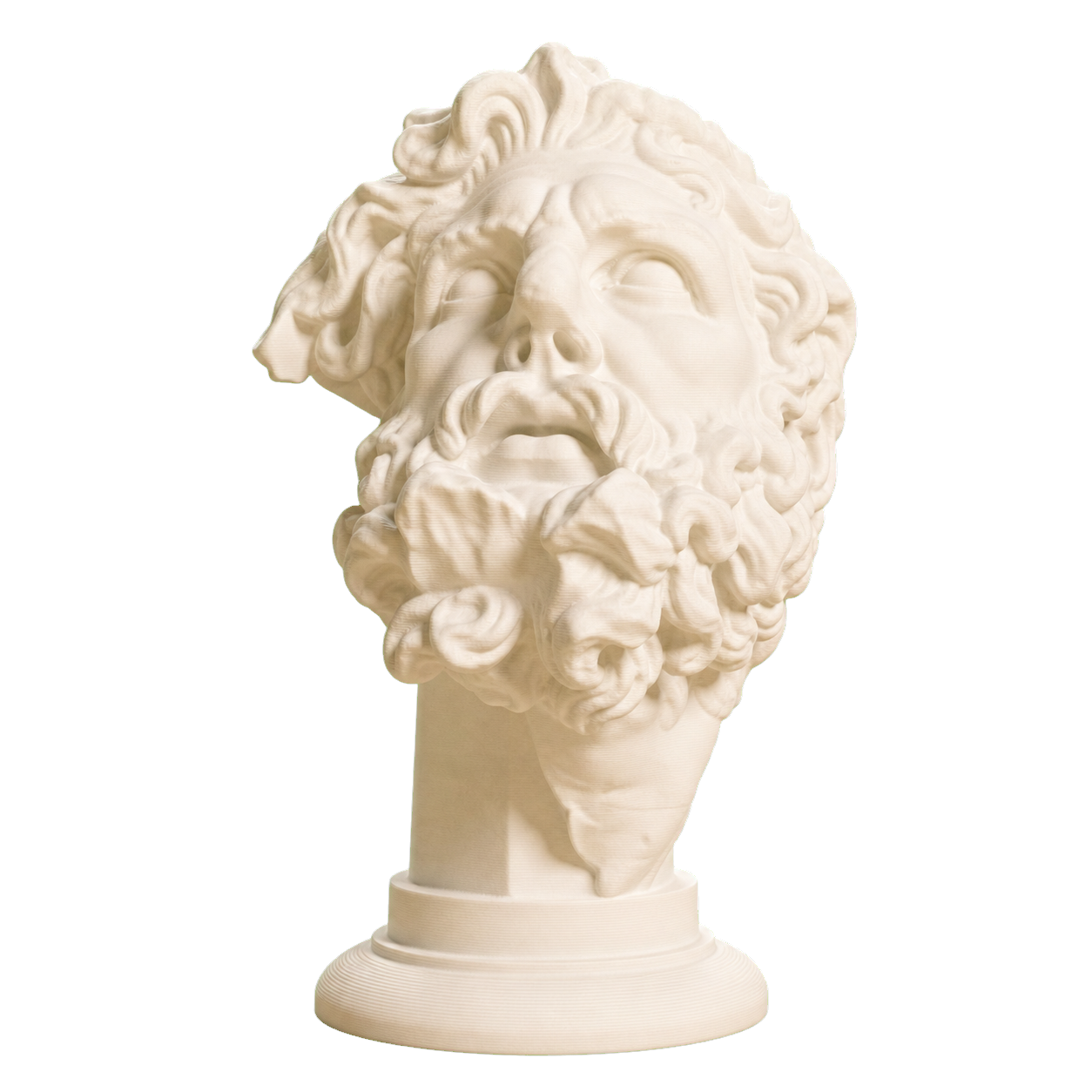 Head of a Giant 3D Printed Museum Replica