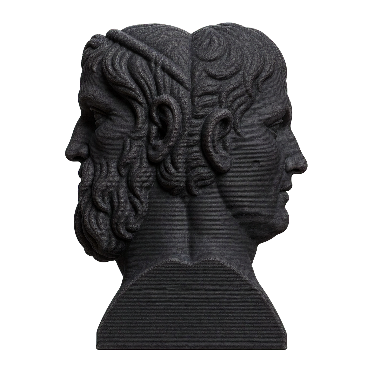 Aristophanes and Menander Double Herm 3D Printed Collectible Bust