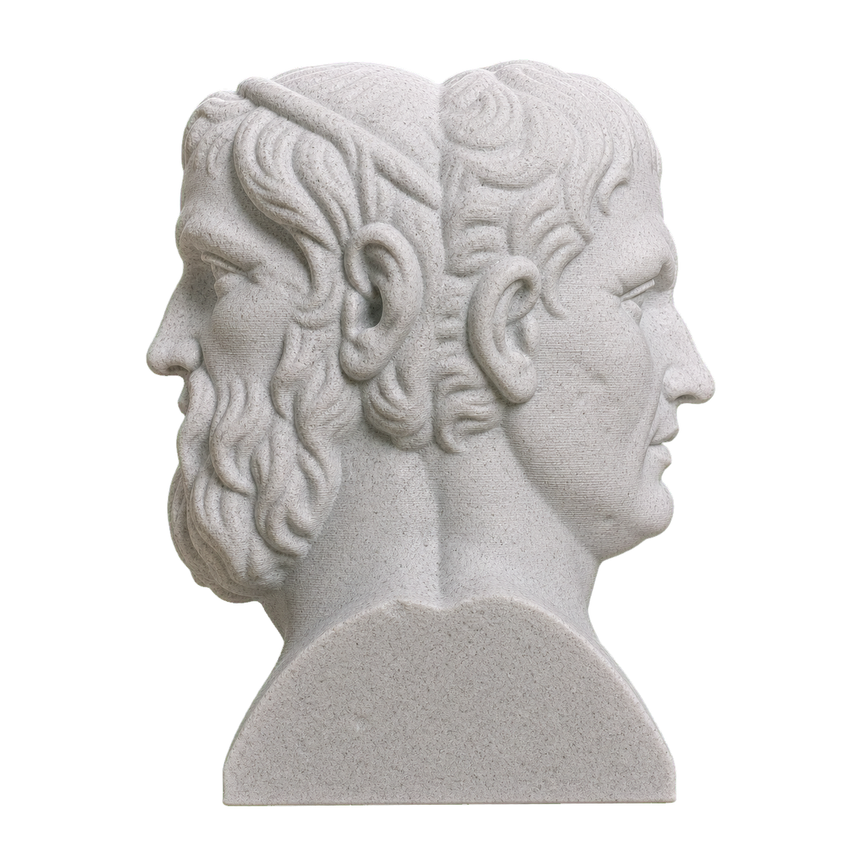 Aristophanes and Menander Double Herm 3D Printed Collectible Bust