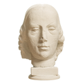 Female Head Statue Fragment 3D Printed Collectible Bust