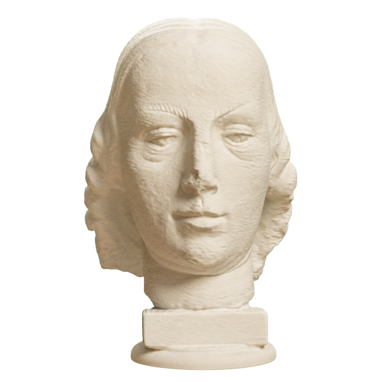 Female Head Statue Fragment 3D Printed Collectible Bust
