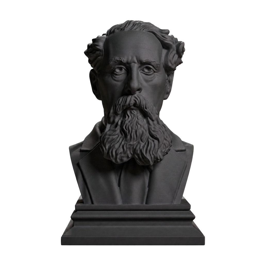 Charles Dickens 3D Printed Collectible Bust