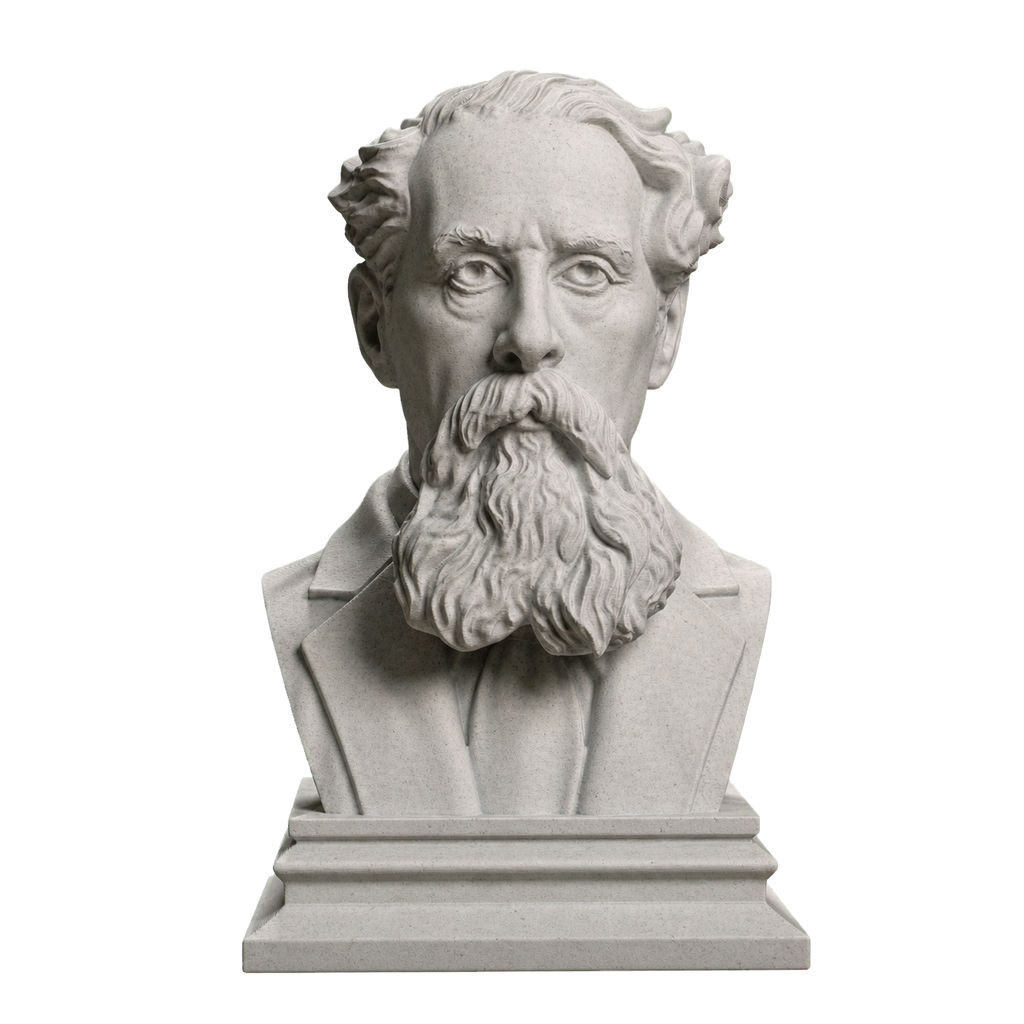 Charles Dickens 3D Printed Collectible Bust