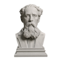 Charles Dickens 3D Printed Collectible Bust