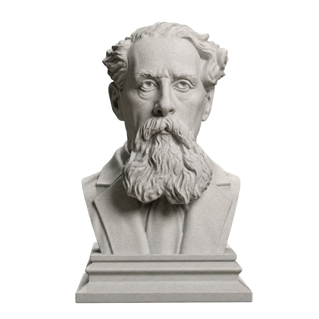 Charles Dickens 3D Printed Collectible Bust