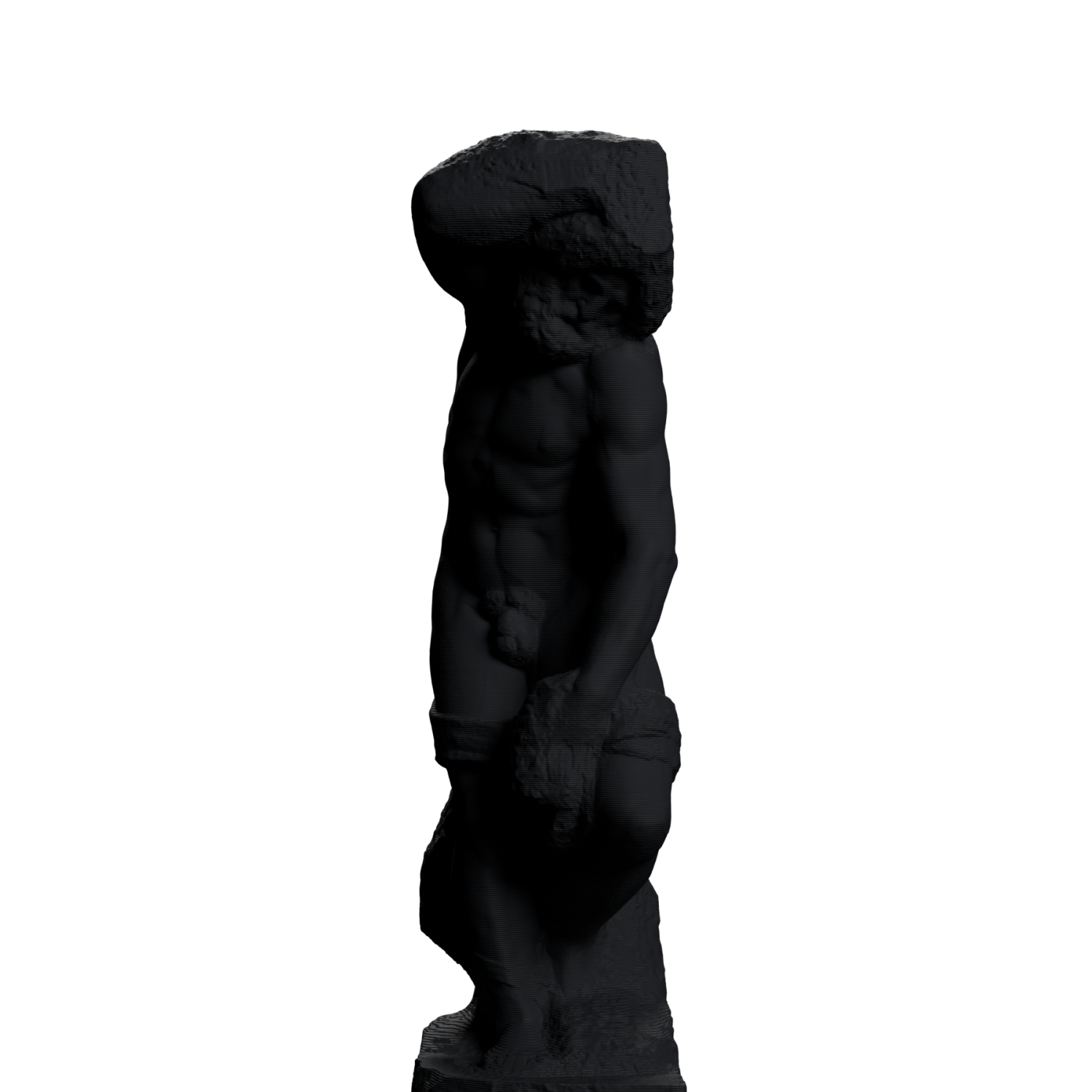Michelangelo's Bearded Slave 3D Printed Collectible Bust
