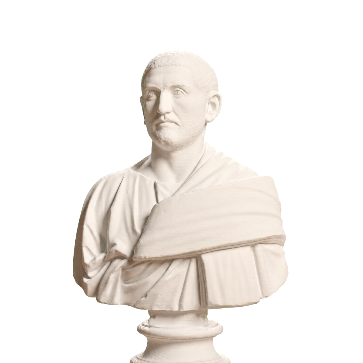 Roman Man in a Trabea 3D Printed Collectible Bust