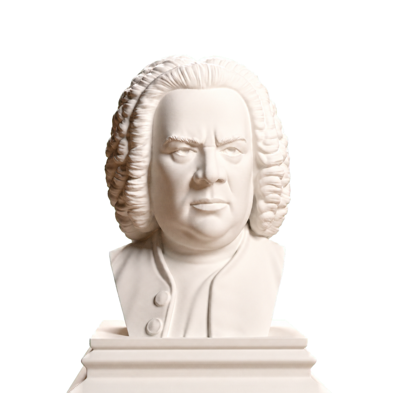 Johann Sebastian Bach 3D Printed Collectible Bust