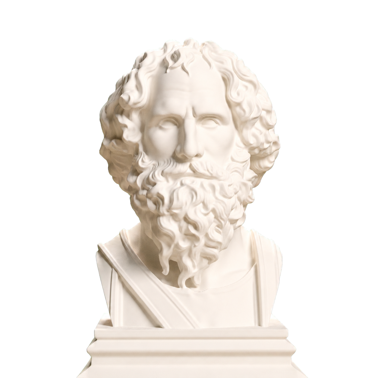 Archimedes Portrait 3D Printed Collectible Bust