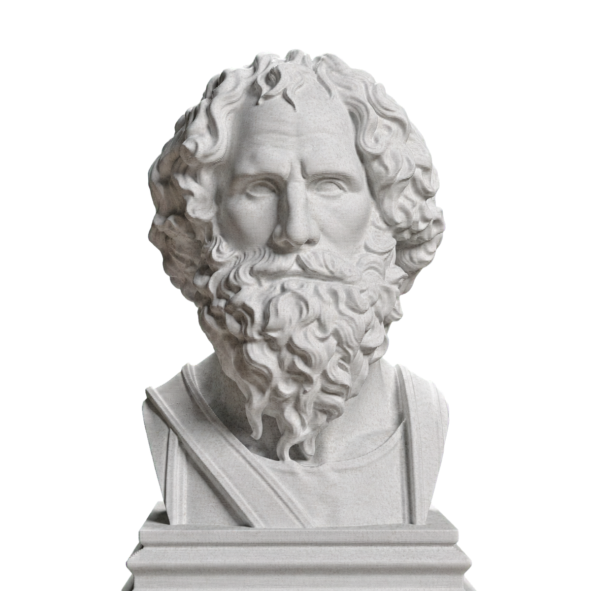 Archimedes Portrait 3D Printed Collectible Bust