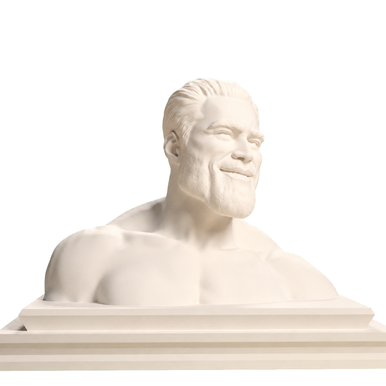 Giga Chad Meme 3D Printed Collectible Bust