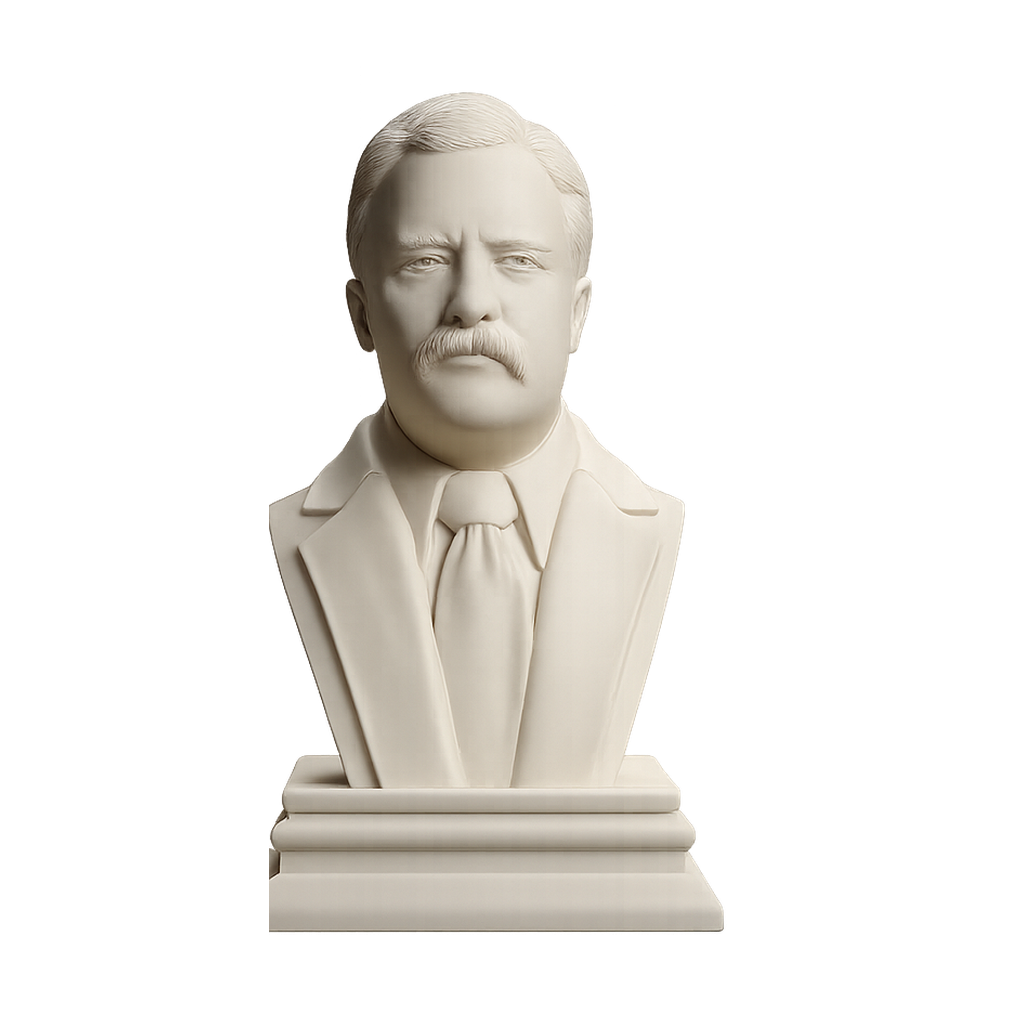 Theodore Roosevelt 3D Printed Collectible Bust