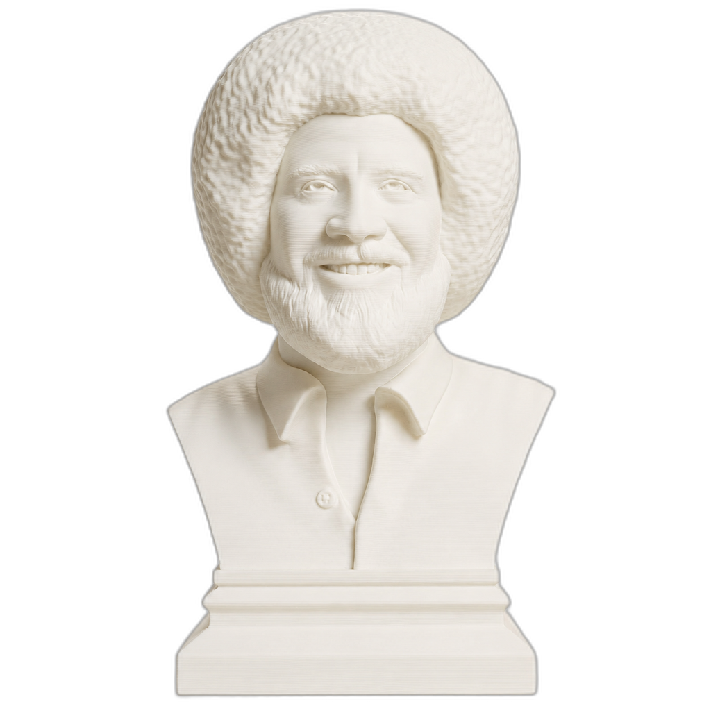 Bob Ross 3D Printed Collectible Bust