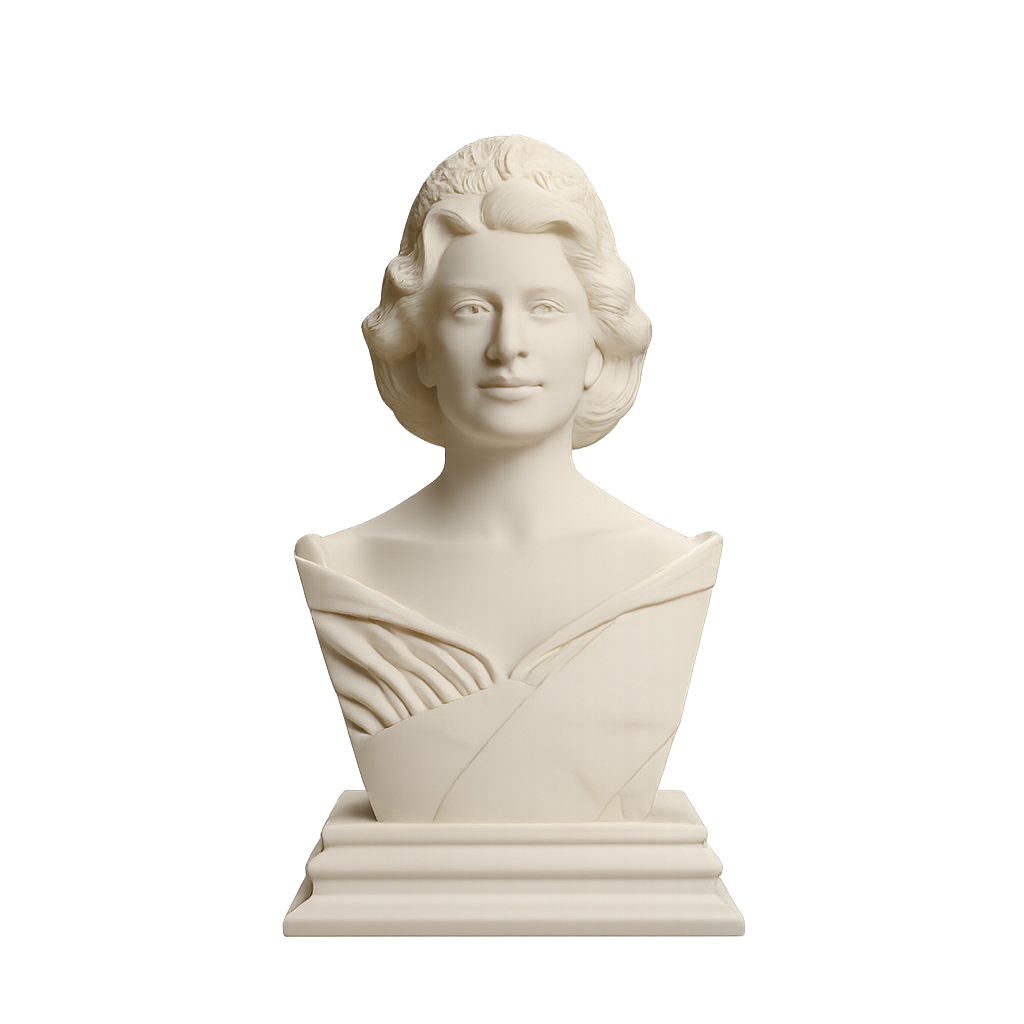 Queen Elizabeth II 3D Printed Collectible Bust