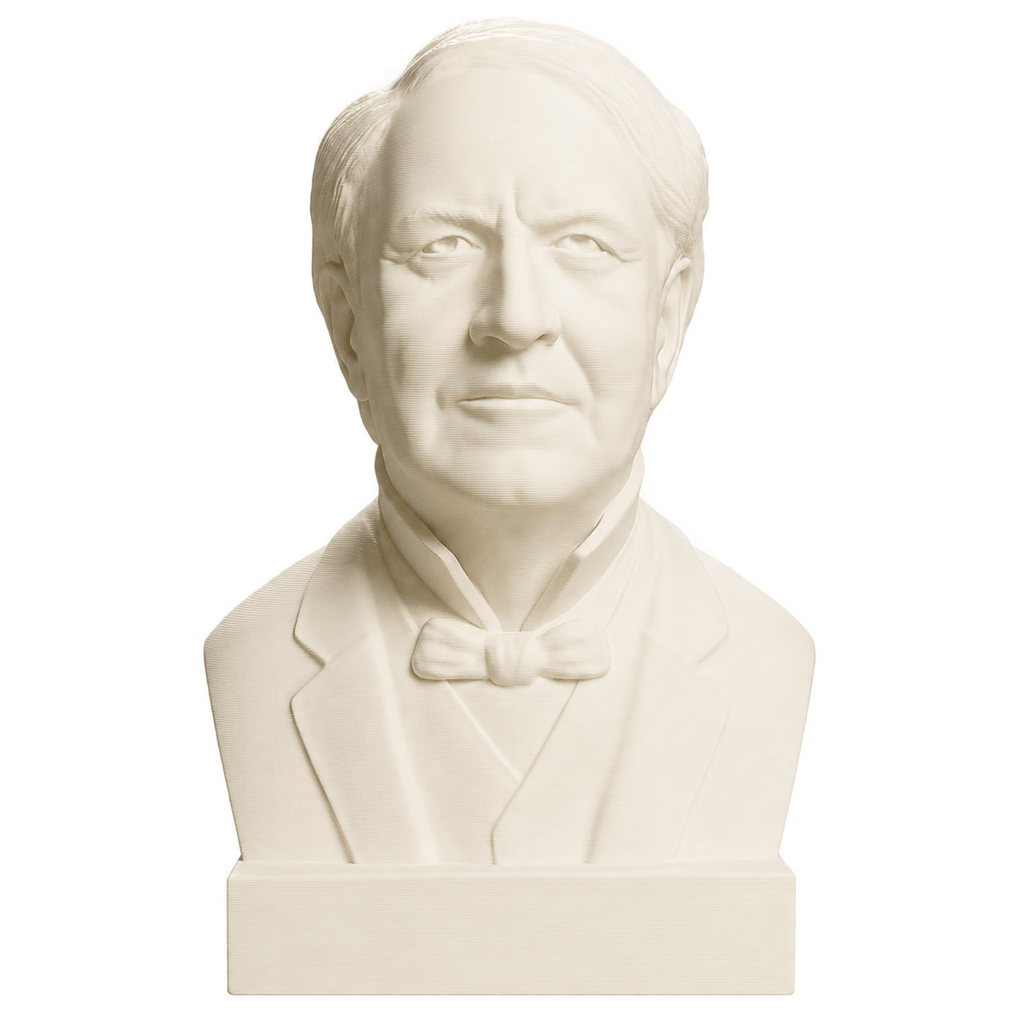 Thomas Edison 3D Printed Collectible Bust