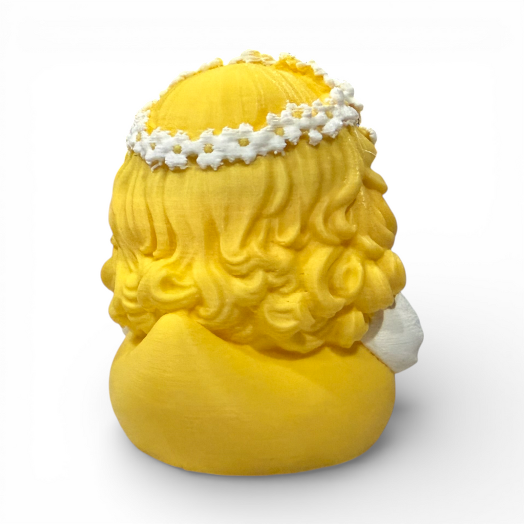 Bride Duck 3D Printed White PLA Based Duck for Wedding Adventures - 3D Printed