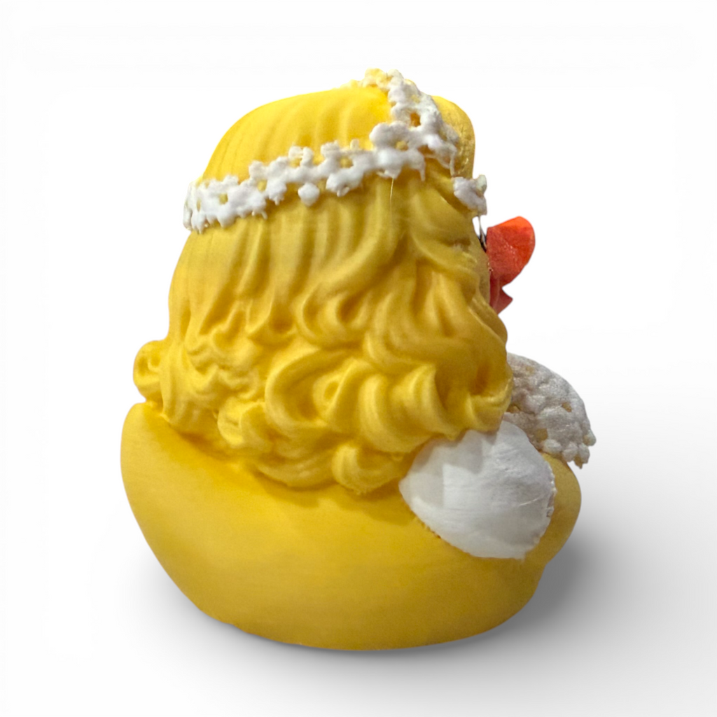 Bride Duck 3D Printed White PLA Based Duck for Wedding Adventures - 3D Printed