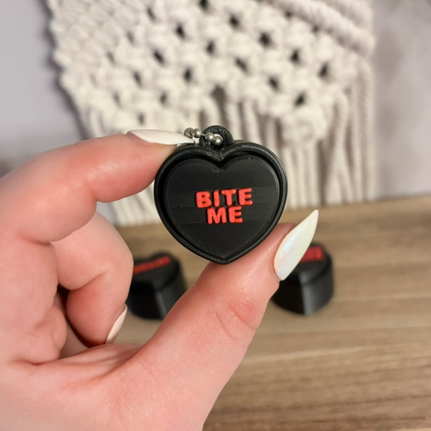 3D Printed Bookish Conversation Heart Fidget Clicker