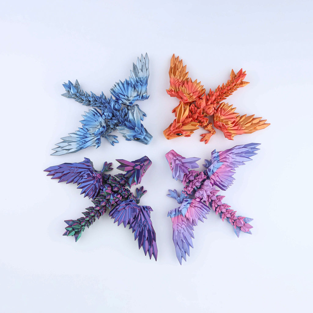 3D Printed Crystal Wing Hatchling Dragon