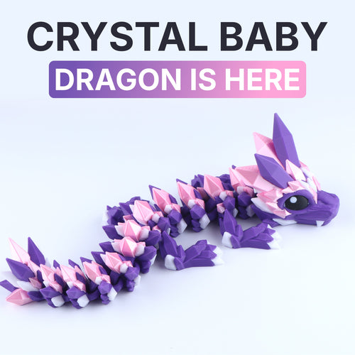3D Printed Crystal Baby Dragon