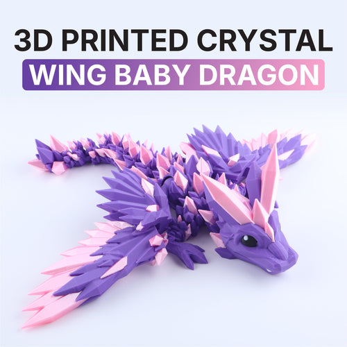 3D Printed Crystal Wing Baby Dragon