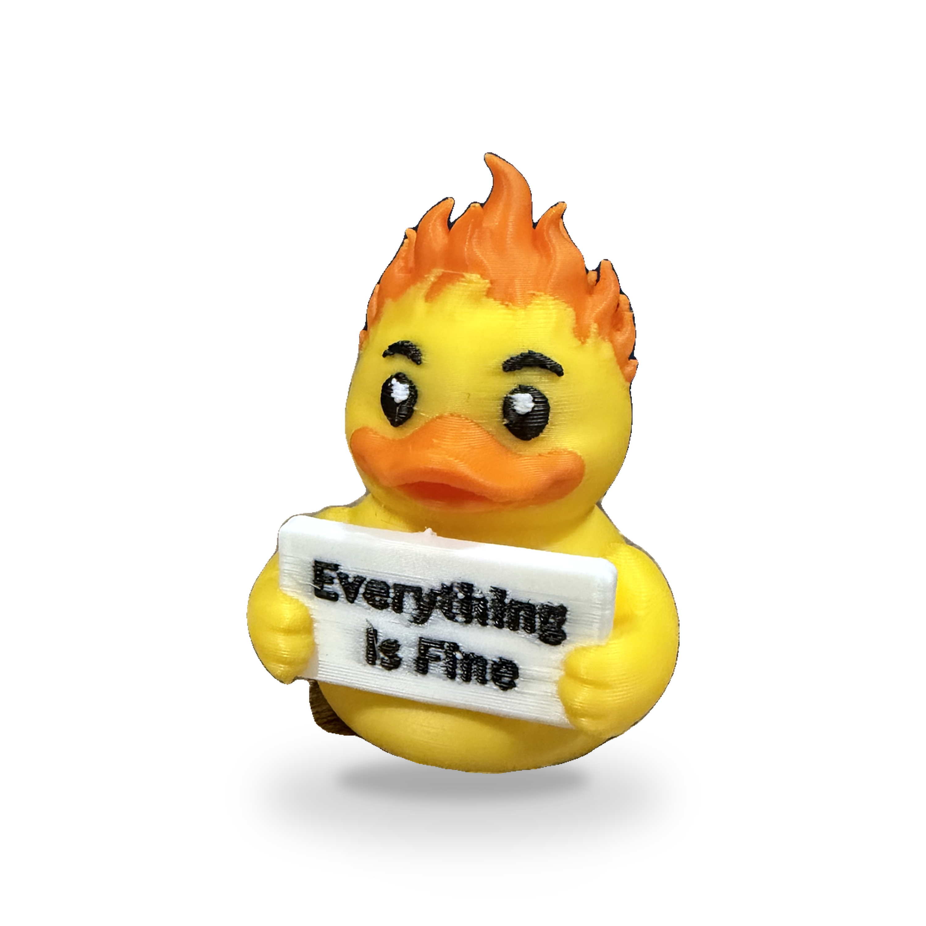 Everything Is Fine Duck - 3D Printed Collectible Desk and Dashboard Decor Gift