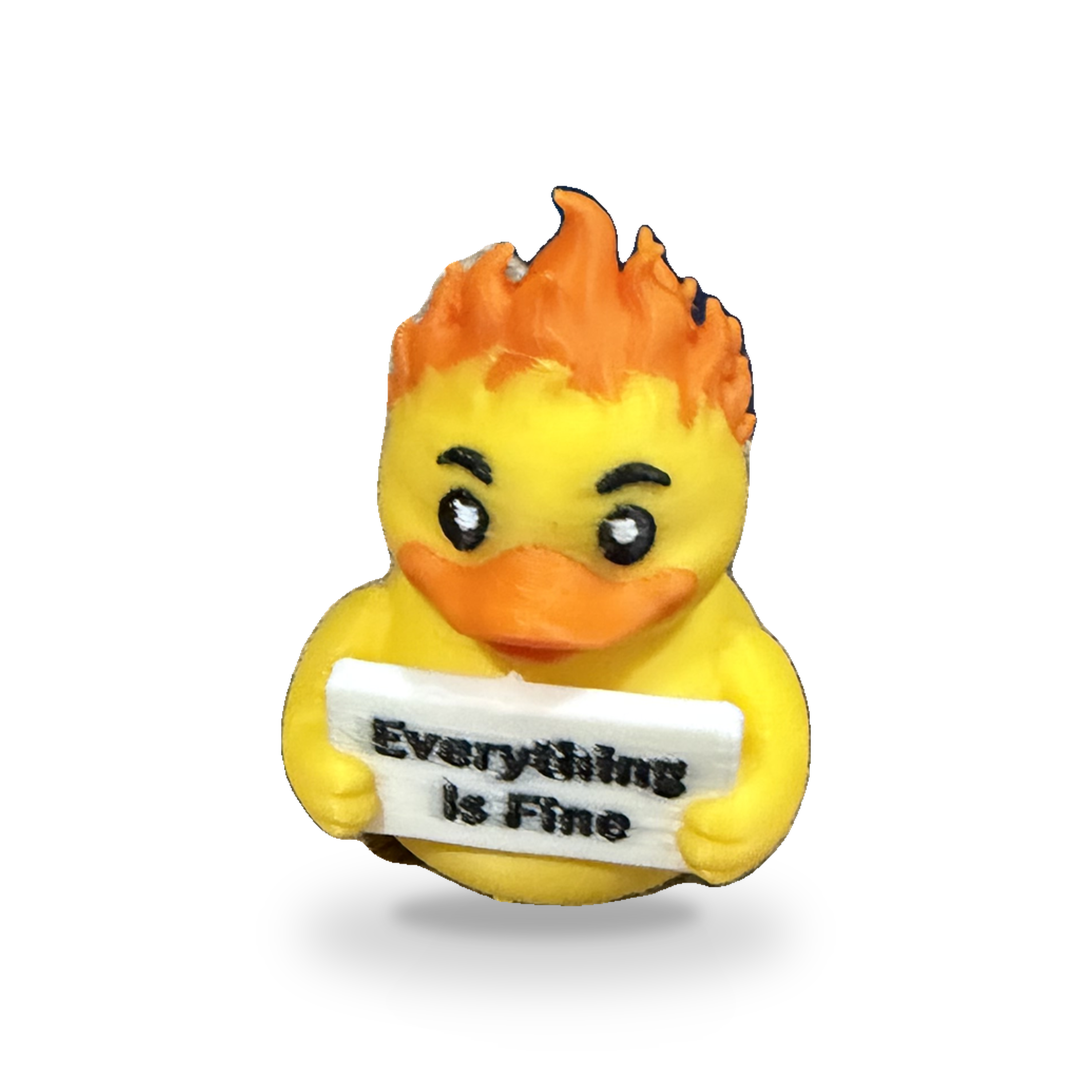Everything Is Fine Duck - 3D Printed Collectible Desk and Dashboard Decor Gift