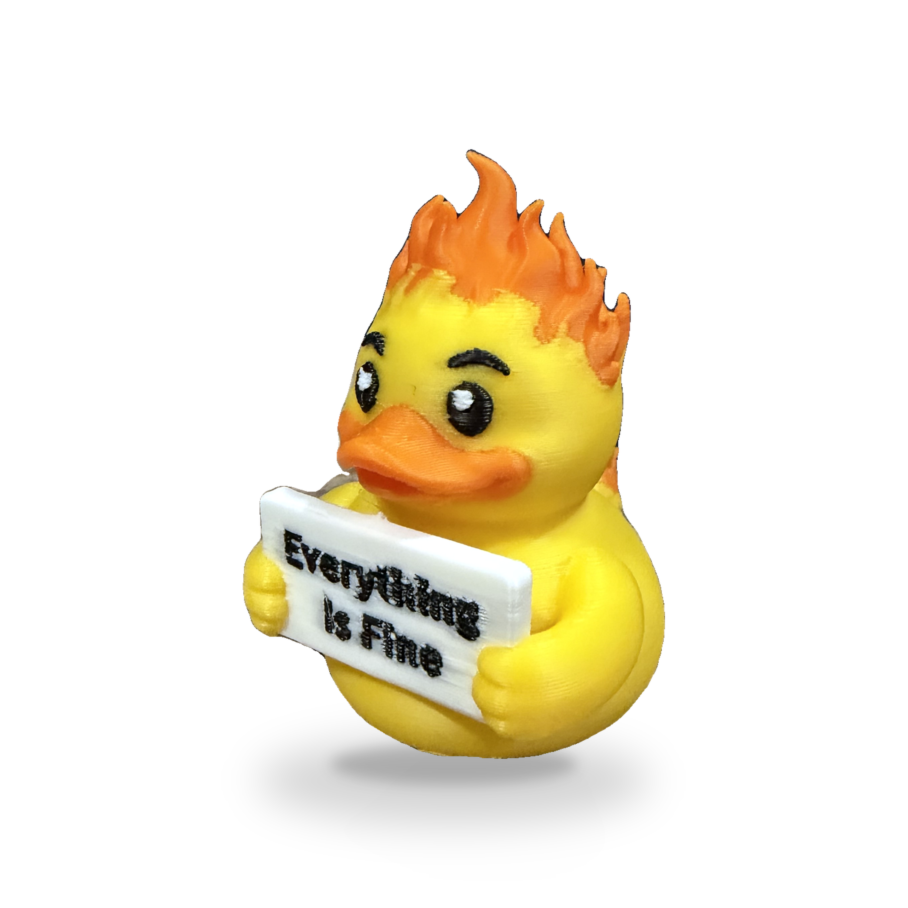 Everything Is Fine Duck - 3D Printed Collectible Desk and Dashboard Decor Gift