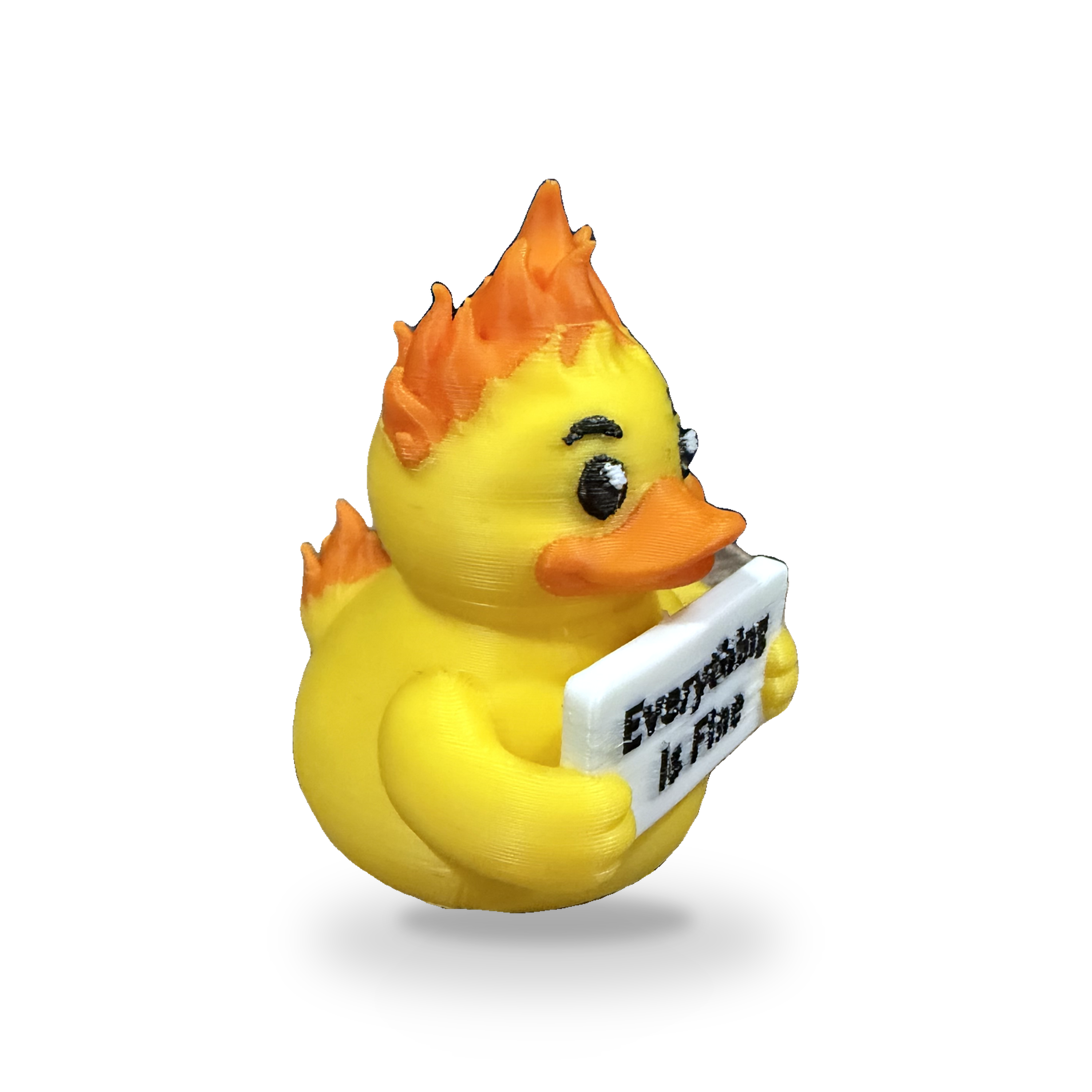 Everything Is Fine Duck - 3D Printed Collectible Desk and Dashboard Decor Gift