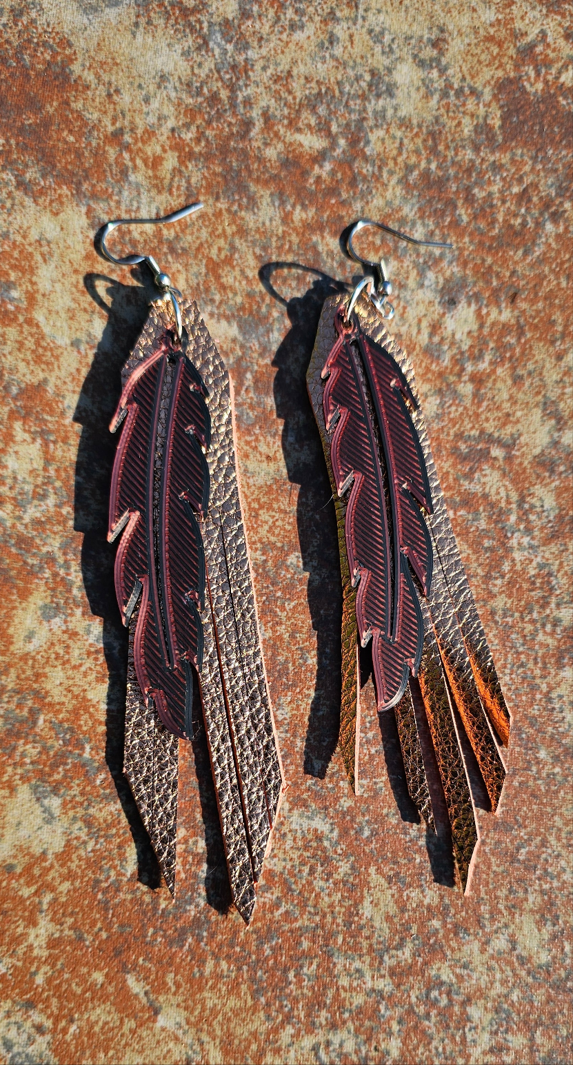 Feather Fringe Earrings