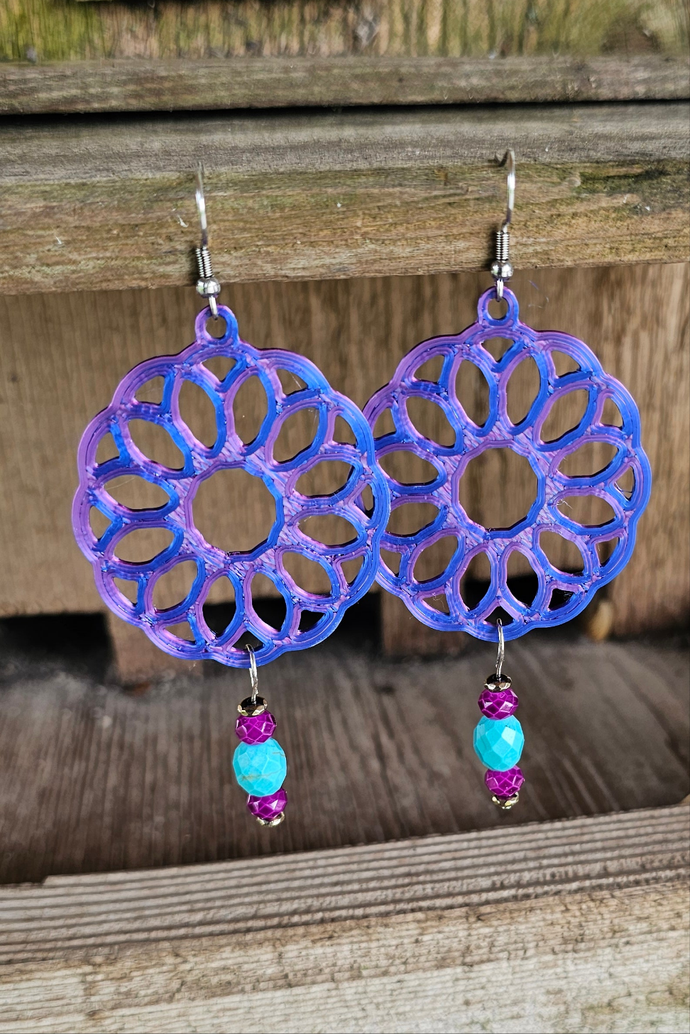 Boho 3D Printed Earrings