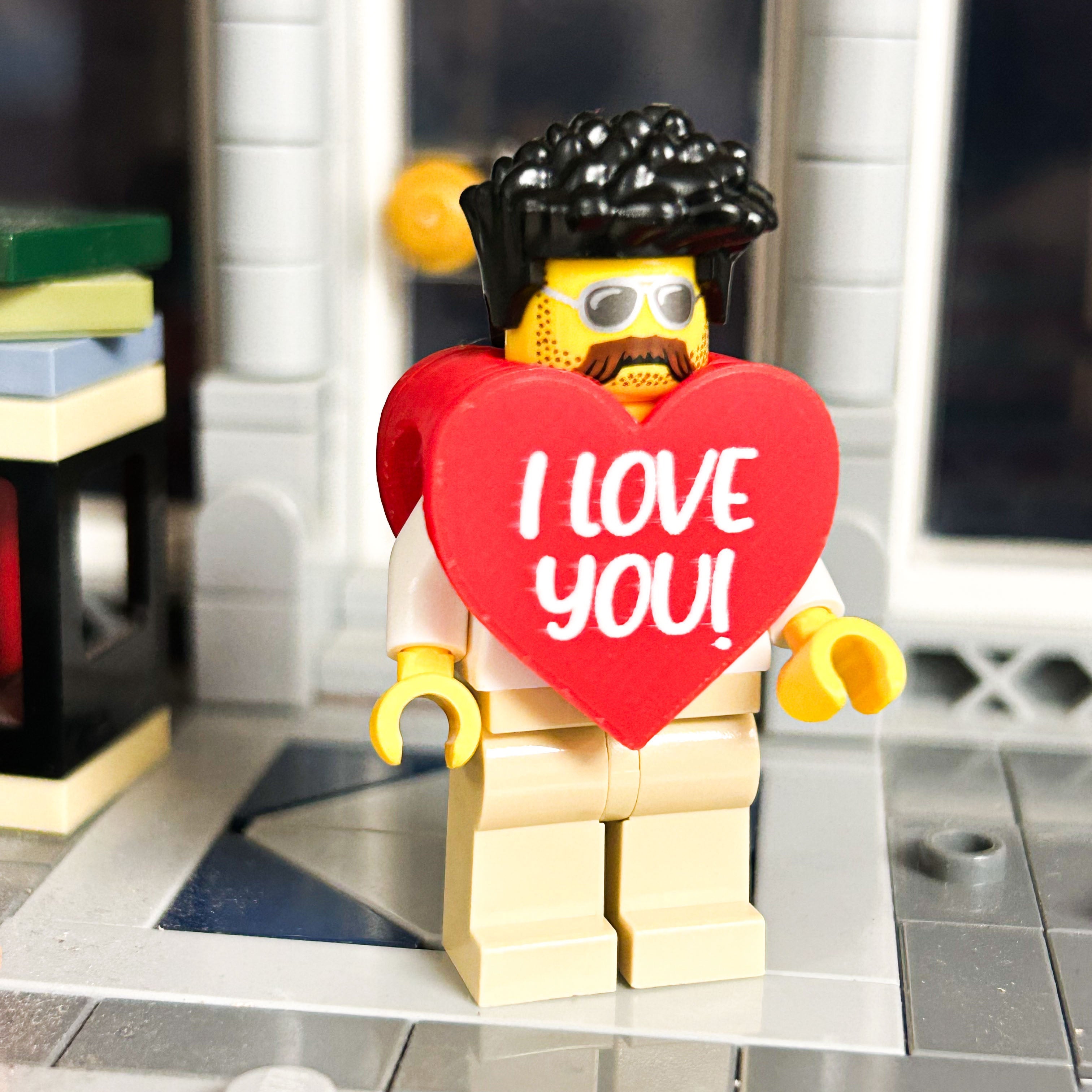 I Love You Heart Costume for Minifigs