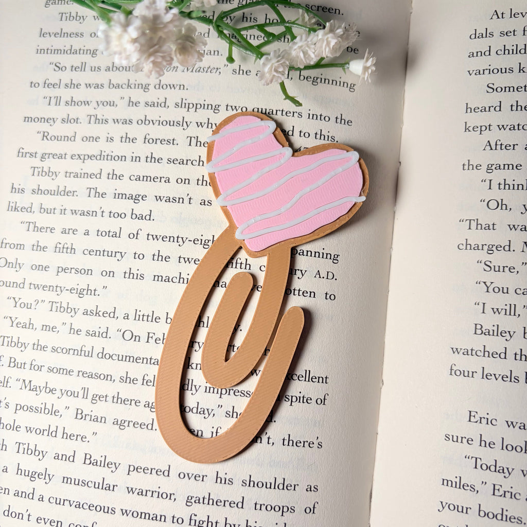 Heart 3D Printed Paperclip Bookmark